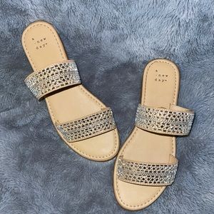 A New Day size 6.5 rhinestone sandals